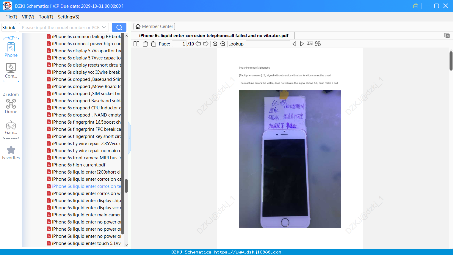 IPhone 6s Liquid Enter Corrosion Telephonecall Failed And No Vibrator